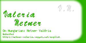 valeria metner business card